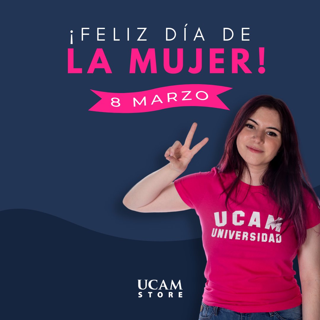 UCAM_Store's tweet photo. ¡Feliz #DiaInternacionalDeLaMujer2022 de parte de todo el equipo de la #UCAMStore! https://t.co/axNX5IvbXu