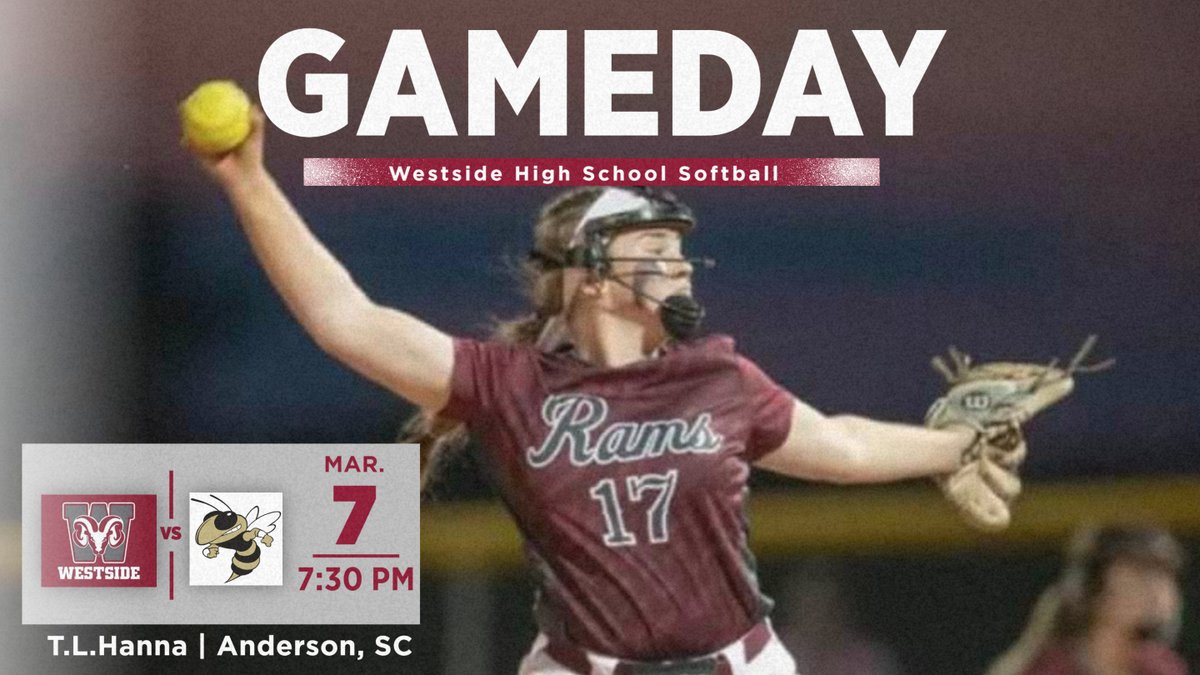 WHSRamsSoftball's tweet photo. Game Day (JV/ Varsity)

Opponent: T.L. Hanna
Time: JV at 5:30 // Varsity at 7:30
Location: T.L. Hanna High School https://t.co/4nv42boyqG