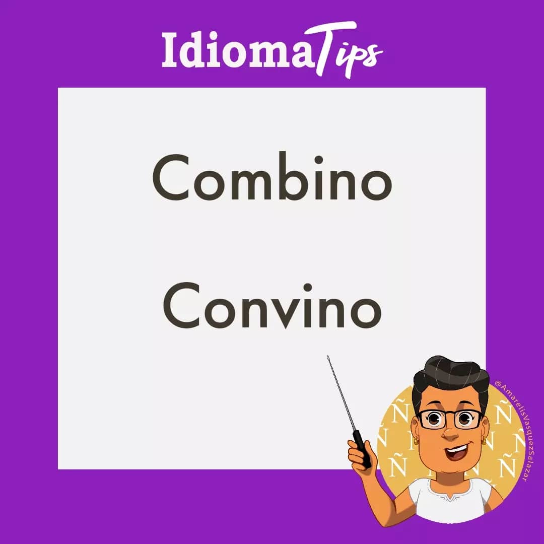 AmarelisV's tweet photo. Combino/Convino | #IdiomaTips https://t.co/prZQuQRKuF https://t.co/S8hZrCkQ4L