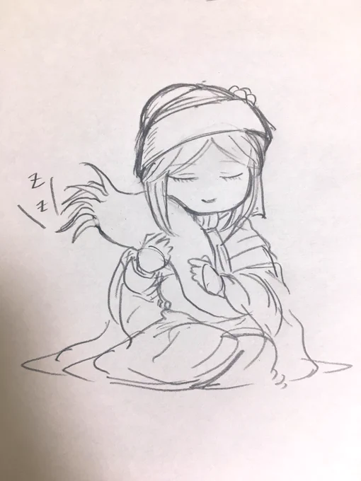 マルチ待ちに描いていた落書き
人形ちゃんと幼体ちゃん 