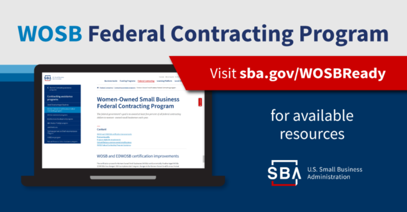 SBAgov's tweet photo. #WomenInBusiness: Grow 📈 your business through government contracting! Learn how to get certified as a Woman-Owned Small Business and compete for #fedgov contracts: https://t.co/JsKpbXLwJK