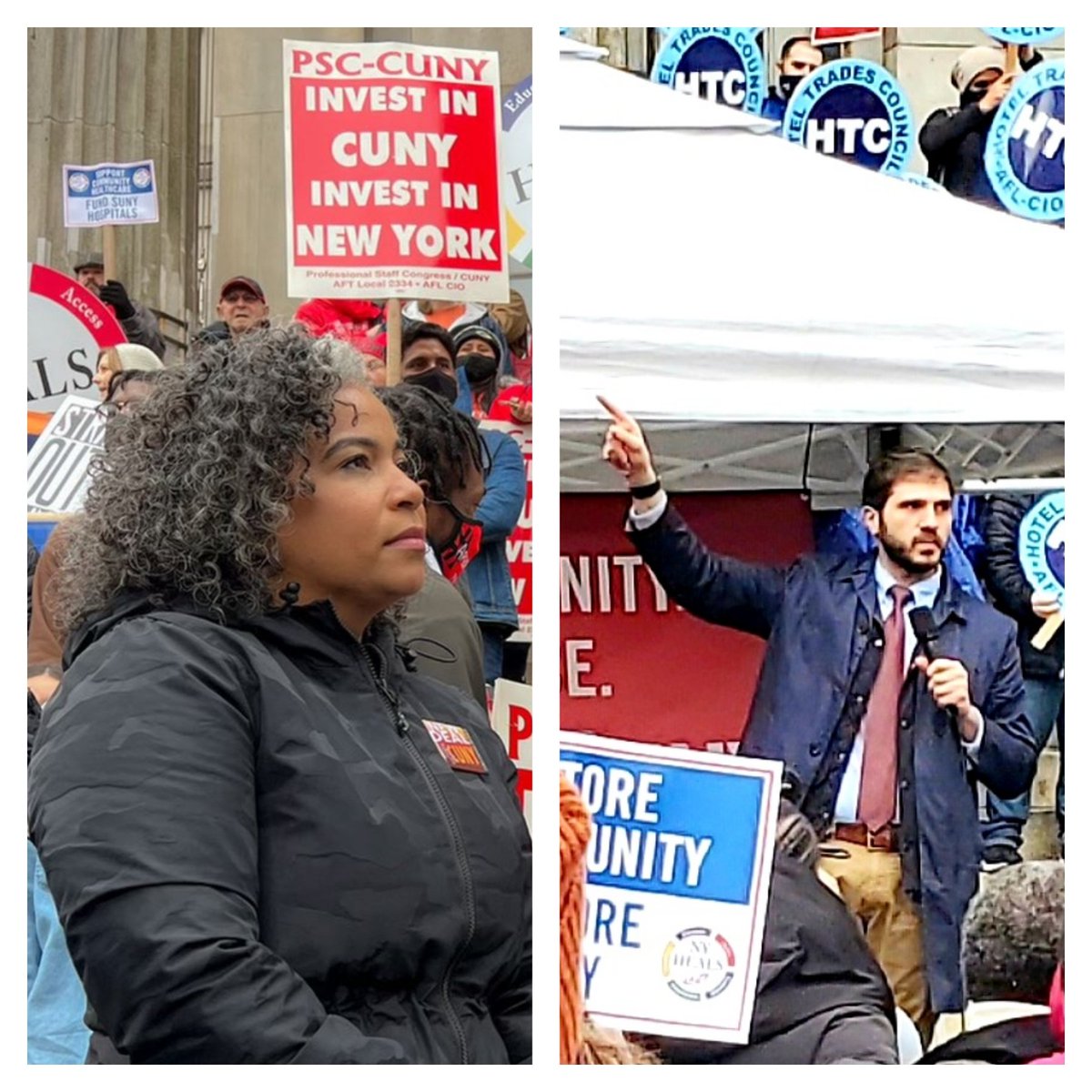 jengaboury's tweet photo. Our prime sponsors! They're proud #CUNY alum. Thank you @karinesreyesnyc & @agounardes for helping make a world where everybody who goes to college aspires to public college. This is #CUNYRising. #NewDeal4CUNY #ApeoplesCUNY #OurPublicCore #CUNY #freehighqualitypubliced4all https://t.co/KdowFO1BE3
