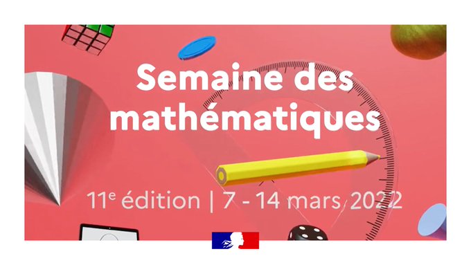 La #SemaineDesMaths "Mathématiques en forme(s)" débute aujourd'hui 
📐 Forme physique, formes géométriques, formes diverses : cette semaine invite à aller chercher les mathématiques partout où elles sont et à découvrir leurs multiples visages et facettes
👉education.gouv.fr/la-semaine-des…