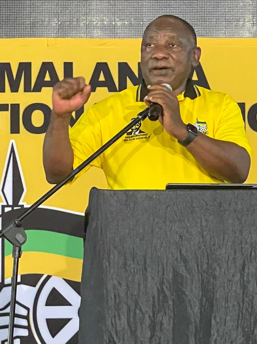 ANC President Comrade Cyril Ramaphosa addressing ANC Branches in EHlanzeni now.