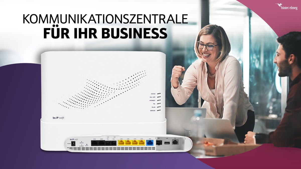 ALSODeutschland's tweet photo. Neue be.IP swift Kommunikationszentrale für Ihr Business! https://t.co/M9tK1OxjJU
Schnell und sicher!
•Integrierte Sprach-Datenlösung 
•Sichere Filial-&amp;Homeofficeanbindung 
#beIPswift #IoT #IIoT #Security #5G #WiFi6 #beIPplusV2 #WLANController #bintecelmeg #ALSODeutschland https://t.co/ojEZ6S6gOv