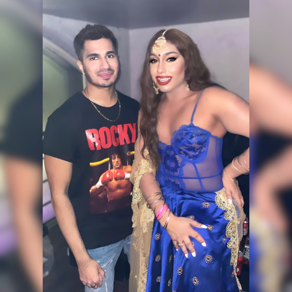 Lovely  meeting @ArjunArtist a man who’s broken heart may never heal but gives so much joy, happiness through music to us all. Keep #representing staying strong, she would be proud just like we all are 💋 #LuckyRoySingh #dragraceuk #dragperformer #qpoc #indiandragqueen #lgbtq