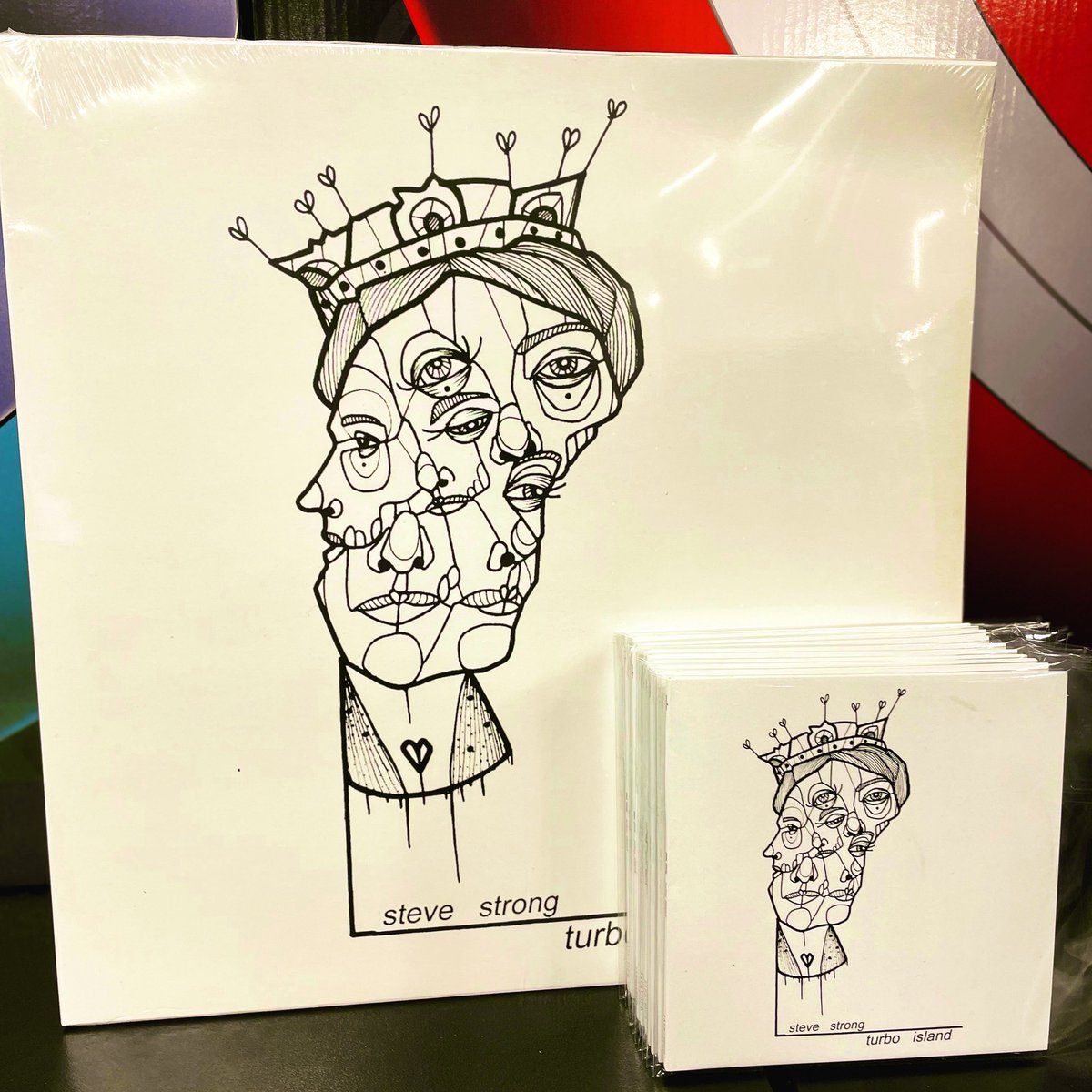 hmvNewcastle's tweet photo. ‼️Now in stock‼️
After speaking to the wonderful David at @SapienRecords we knew we’d have to get #TurboIsland by #stevestrong in the store
#hmvLiveAndLocal
Available on CD & vinyl at amazing prices and just look are that artwork 🤩 I’m totally in love with the design 🙌🏼 https://t.co/kpW8sIfSFe