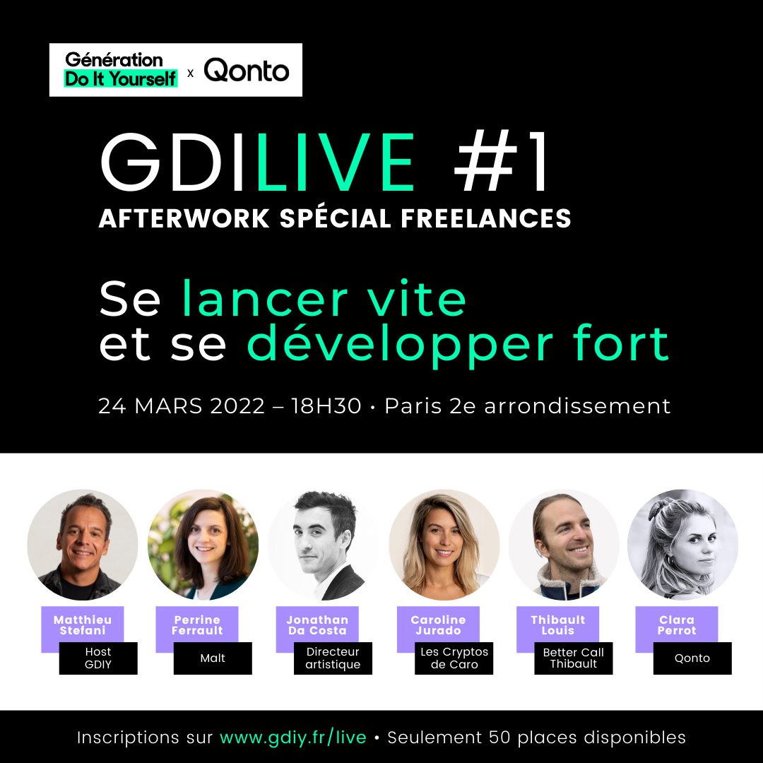 orso_media's tweet image. Vous êtes #freelance ou souhaitez le devenir ?  @Mattintouch, @carolinejurado, @thefrenchmaker, @jonathandc, @getqonto et @Malt_France vous donnent RDV le 24/03 prochain pour vous aider à vous lancer vite, et vous développer fort. 

Pour vous inscrire➡️ gdiy.fr/live/
