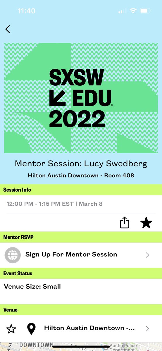 The 2-year work travel hiatus is over! If you’re at #SXSWEDU come talk to me! I think there are 2 sign-ups left.