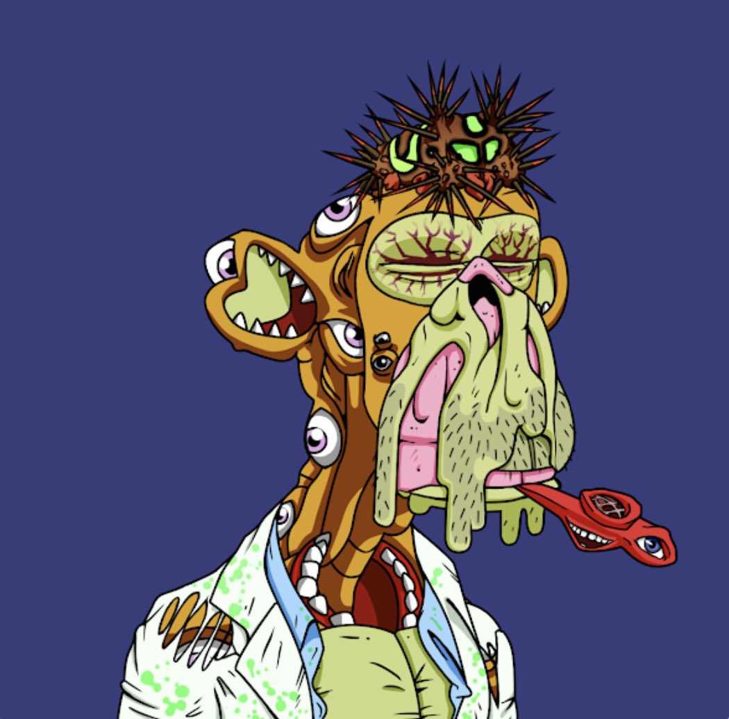 Officially part of the <a href="/BoredApeYC/">Bored Ape Yacht Club 🍌</a> family! Just bought Mutant #13550 for 15 ETH ($39,425) and I’m proud to add this blue chip to my NFT collection. LFG! 🚀 #BAYC #MAYC