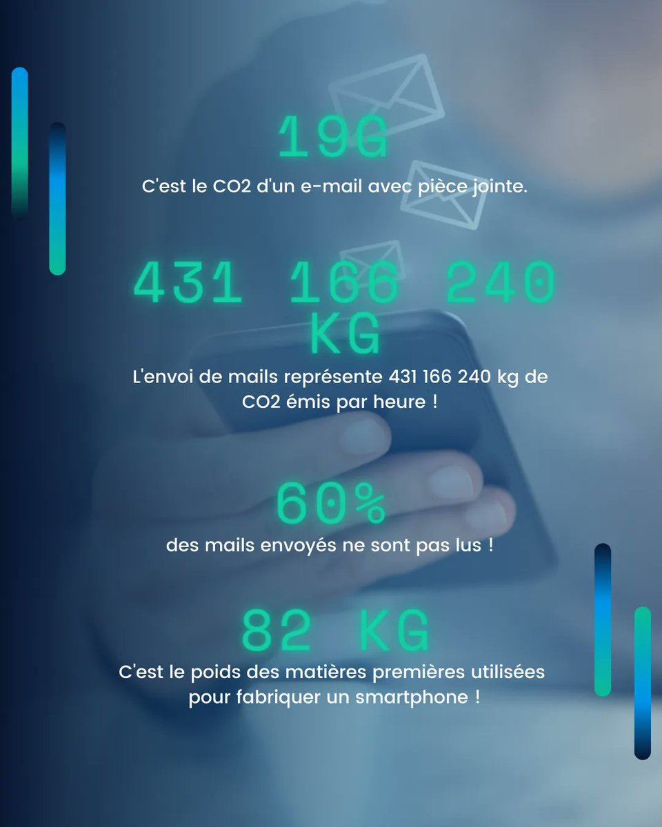 "On va arrêter d'imprimer, on va tout digitaliser, ça ne polluera pas au moins" 
Qui a déjà entendu qu'internet ne polluait pas ? 😨 

 Voici 7 chiffres (parmi tant d'autres) qui prouvent que la #pollutionnumerique est belle et bien réelle.

#creationsiteweb #siteinternet #genosy