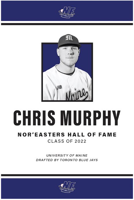 Our second member of the 2022 Nor’Easters Baseball Hall of Fame Class: Chris Murphy!! 

Chris was the first Nor’Easter to get drafted, getting selected by the Toronto Blue Jays in 2014. 

We cannot wait to honor Chris’ impact on our program on March 14th!