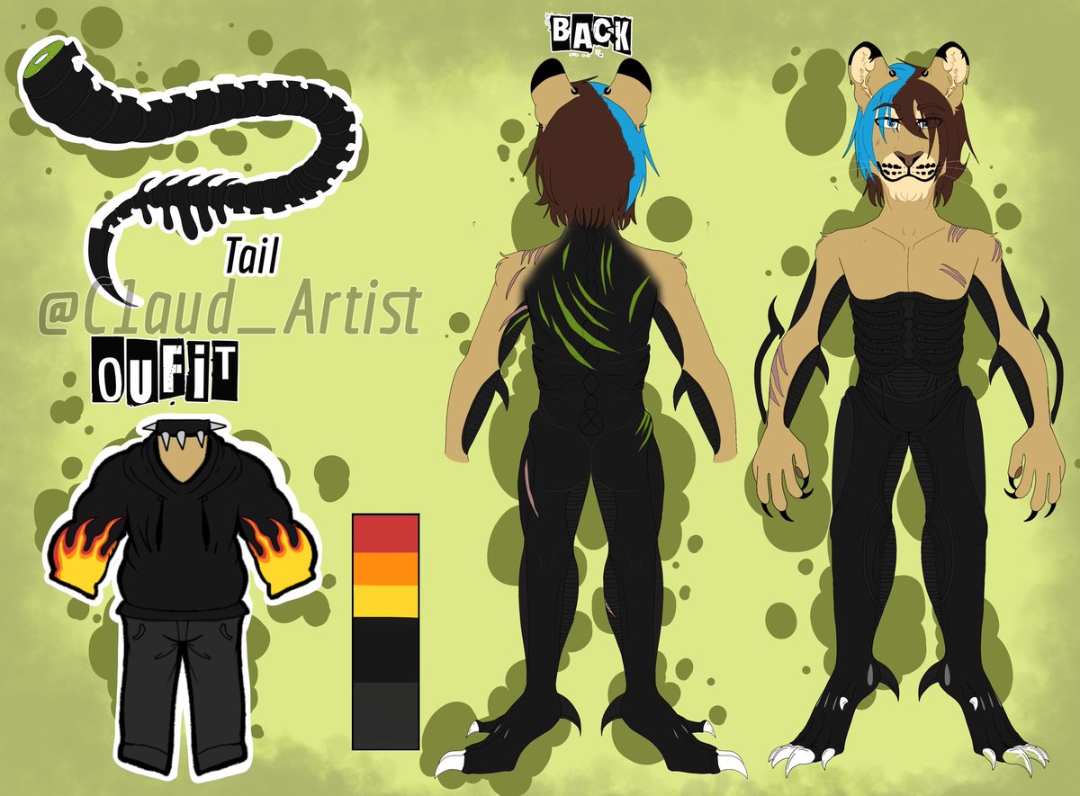 C1aud_Artis4's tweet photo. NEW fursona reference sheet!!🦁👽
He is Hansel, a hybrid of (African lion / Xenomorph)
#refsheetfurry #furryreferencesheet #furryoc #furryart #furryfandom #furryartist #furries #furrylion #furry https://t.co/g1dmUpN8dc