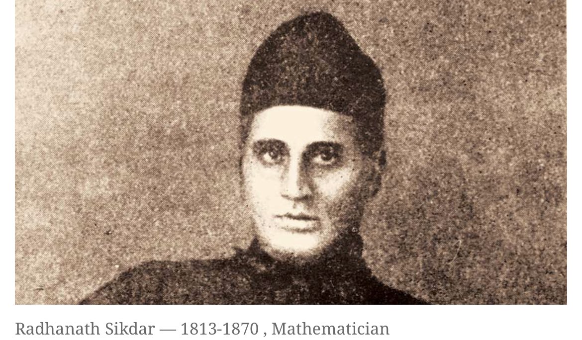 #RadhanathSikdar, a student and a master in spherical trigonometry from Kolkata’s Hindu College (now #PresidencyUniversity) was handpicked for the #survey department of the #British government in the 1830s