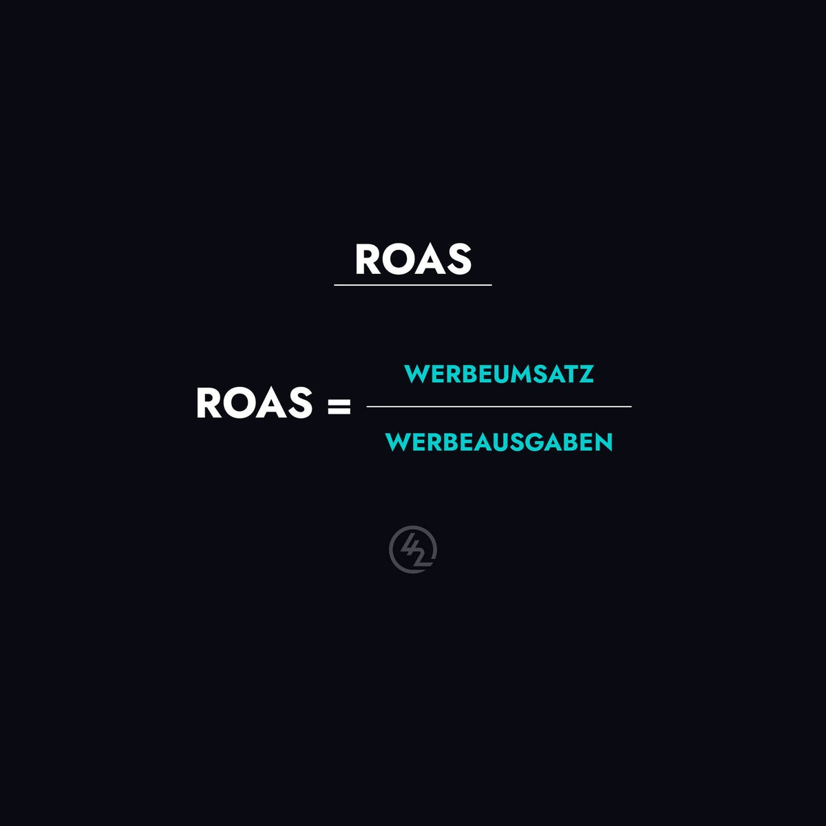 DiLab42's tweet photo. Weiter geht es mit einer neuen Kennzahl aus dem Digitalen Marketing: Heute erklären wir was ROAS bedeutet und wie man ihn berechnet. 🤔💡
Mehr dazu findet ihr hier: https://t.co/Y4sjNfz8mg
#begriffserklärung #digitalesmarketing #roas #shorts #digitalmarketing #dilab42 https://t.co/wwxAc9IgIg