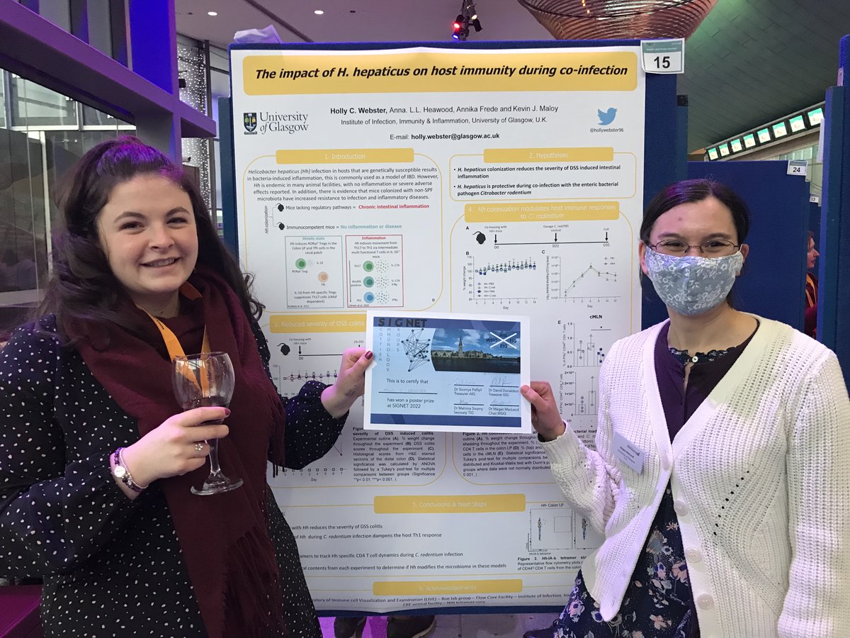 meganmacleod15's tweet photo. Congratulations to @hollywebster96, @AJ_Brenes and @HegartyLizi for presenting prize winning posters @britsocimm's #SIGNET2022 last week. Thanks to all who presented their science and helped out with the judging. https://t.co/PrBY6aJojj