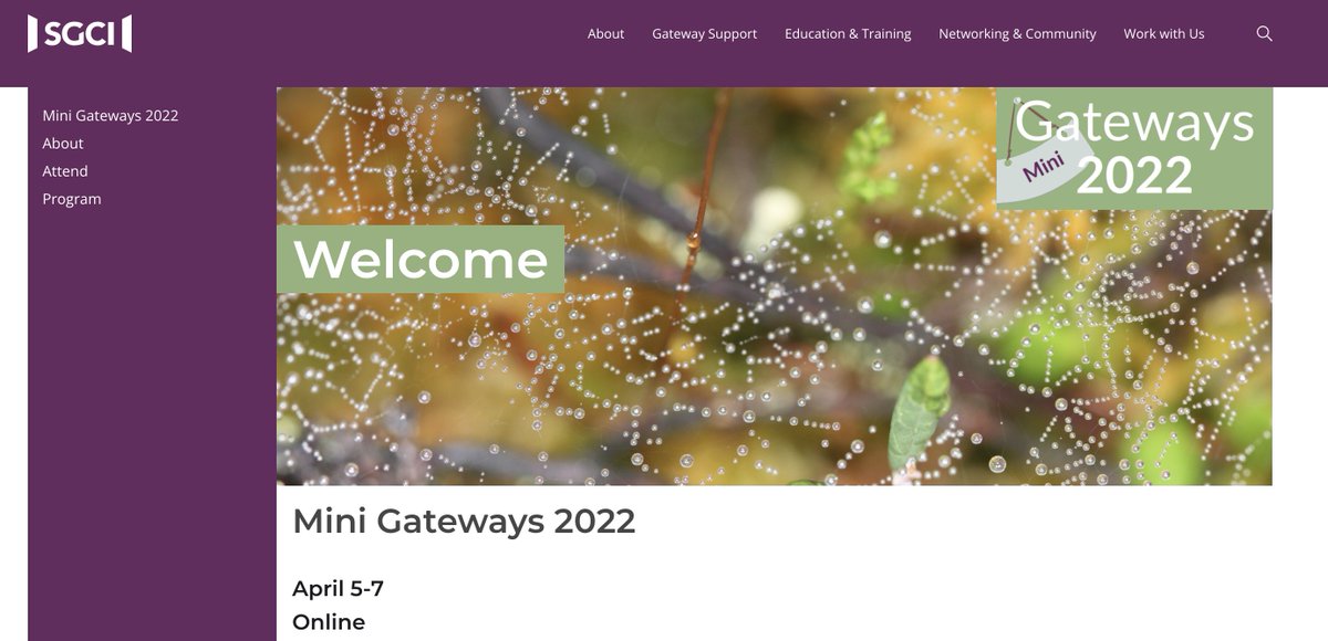 Today is the deadline for abstracts for #Minigateways2022! You can submit abstracts for tutorials, lightning talks, panels and open forum! If you need more time reach out to @sandragesing ! sciencegateways.org/minigateways20…