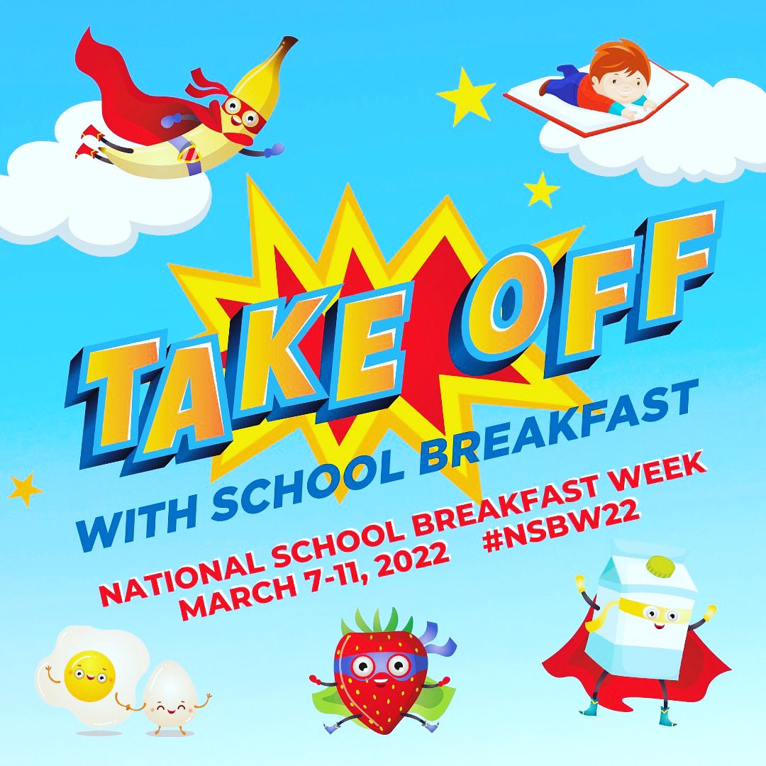 ManorISDFood's tweet photo. It’s National School Breakfast Week! March 7 – 11 we’re raising awareness of the benefits of breakfast for students.
Students who eat breakfast are more likely to be in school and ready to learn when they start the day with breakfast.  Breakfast and lunch are free this year 4 all https://t.co/retLHi29Ij