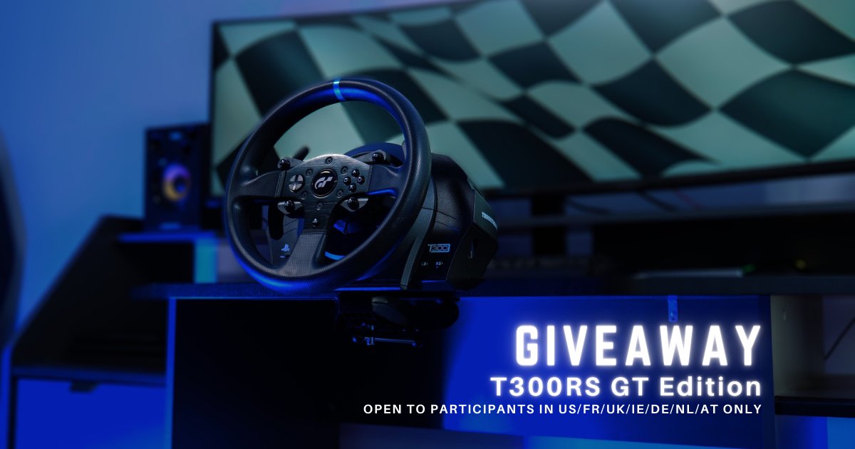 TMThrustmaster's tweet image. 🏁GIVEAWAY🏁

To celebrate the new #GranTurismo7 we are giving away a T300RS GT Edition! 

To participate: 
- Read the rules here: thrustmaster.com/en-gb/sweepsta… and comment ✅ to agree with them
- Follow us @TMThrustmaster 
- Retweet this post 

Winner draw on March 14th, good luck!