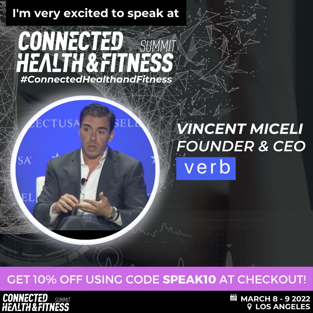 getverb_co's tweet photo. Last chance to get in on the Connected Health &amp; Fitness Summit (by @kiascores), which starts tomorrow! Make sure you grab your tickets while you still can. https://t.co/YpIz4kb0yV @vincentmiceli https://t.co/kNvrQsWnkX