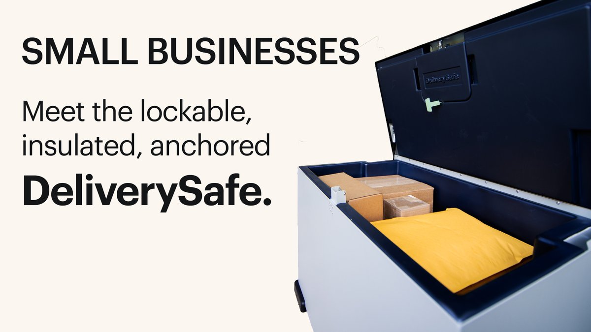 adoornhome's tweet photo. Small businesses, let us introduce you to DeliverySafe--the most convenient solution to package theft, inclement weather, and contactless pickup π¦π
#moreatyourdoor #smallbusinesschicago #smallbusinesslosangeles #smallbusinessnyc #smallbusinesssf #smallbusinessseattle https://t.co/OMlgKAlj6x