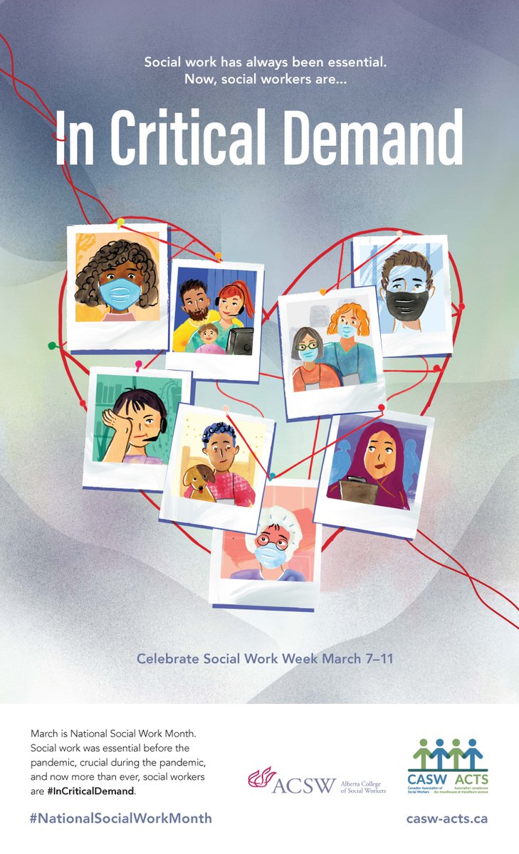 March is #NationalSocialWorkMonth and today marks the start of Alberta Social Work Week. Social work has always been essential. Now, social workers are #InCriticalDemand. Learn more: ow.ly/YToVzv

To the social workers dedicated to children's mental health, thank you!