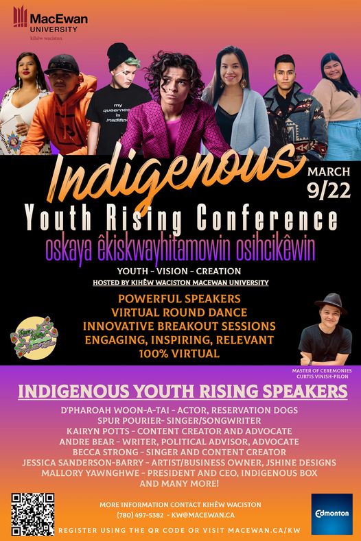 StrikeupCanada's tweet photo. Join @MacEwanU kihêw waciston for their second annual Indigenous Youth Rising Conference this week on March 9! Programming will be offered in a virtual format &amp; registration is FREE for all Indigenous youth across Canada to attend! 🎉🇨🇦
Register here: https://t.co/2RuKCRNtjS https://t.co/NhLYjR4lao