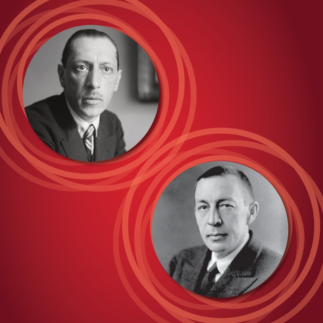 Stravinsky and Rachmaninov. 2 masters of symphonic composition, discover diverging musical styles, &amp; whose days end reunited in America. A demonstration of the power of music &amp; its prominence to transcend.
Join us-March 15, 7:45PM for our next performance! bit.ly/3vvBlcT