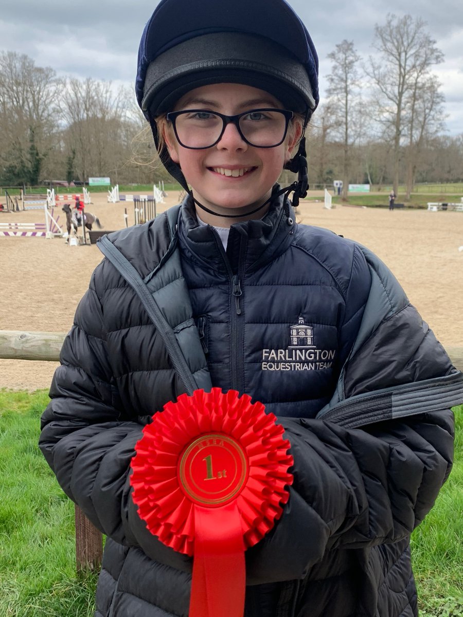 Farlington_Sch's tweet photo. Another successful day for our brilliant #Riding Team at #Felbridge yesterday, with fantastic performances from all riders - here is Flora, Year 6, who won 1st place in the 70cm and 3rd place in the 60cm on her pony Page Boy ๐ ๐ฅ
#WeAreFarlington #EquestrianLife #TogetherWeCan https://t.co/ueGKBDHYUL