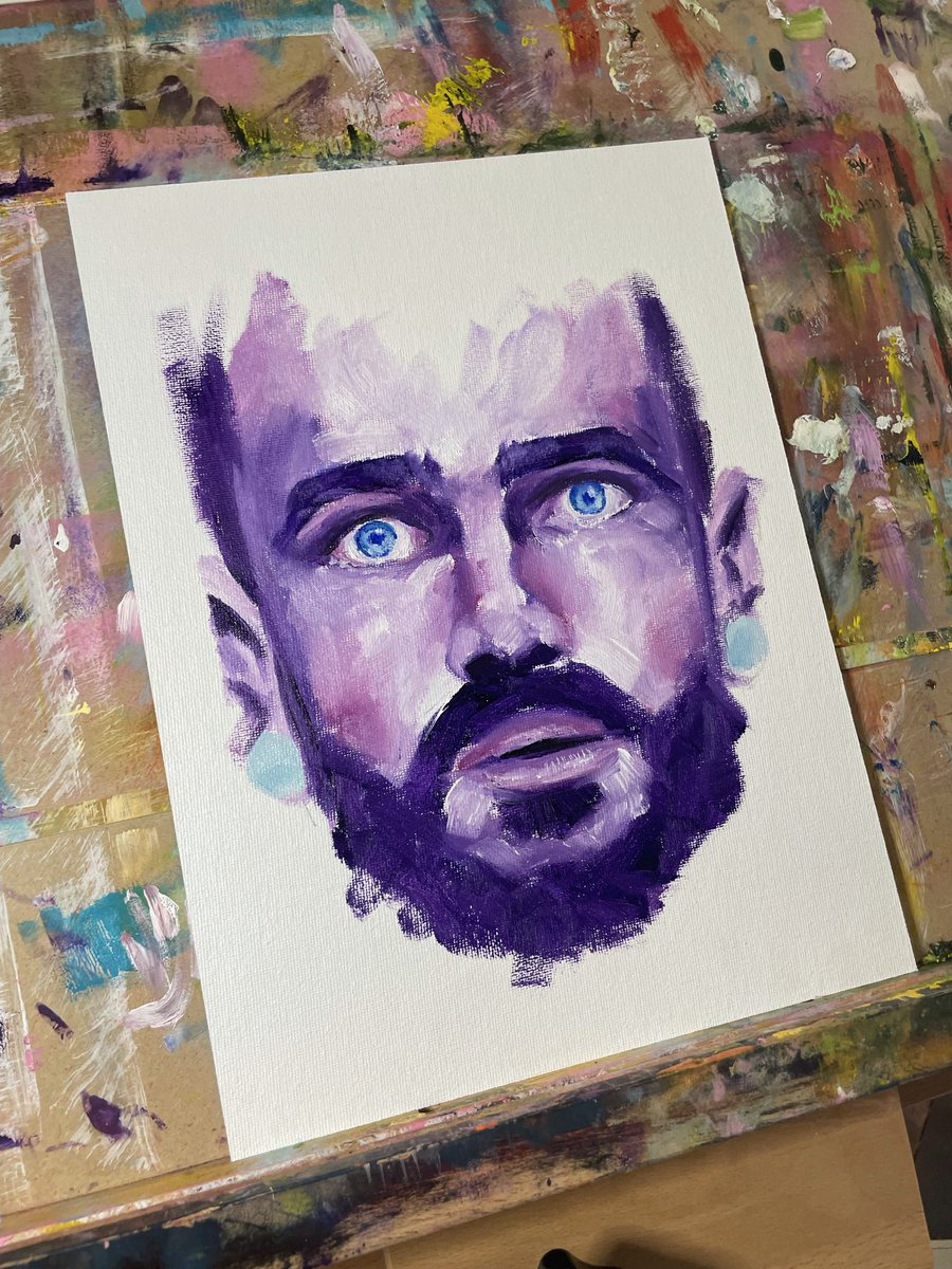 artishstudios's tweet photo. Still one of my favorites. I’m exceptionally happy with how emotive the eyes are. 

#portrait #oilpainting #art #arte #brooklynartist #artishstudios #queer #queerart #gayart https://t.co/rLZBNzRVho