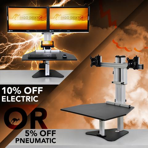 Ergo_Desktop's tweet photo. Two discounts are available this week!
5% OFF MANUAL/PNEUMATIC UNITS
OR
10% OFF ELECTRIC UNITS

Use codes:
5MANUAL 
10ELECTRIC 
#sale #discount #ergonomics #promocode https://t.co/rjMIBG9ALE