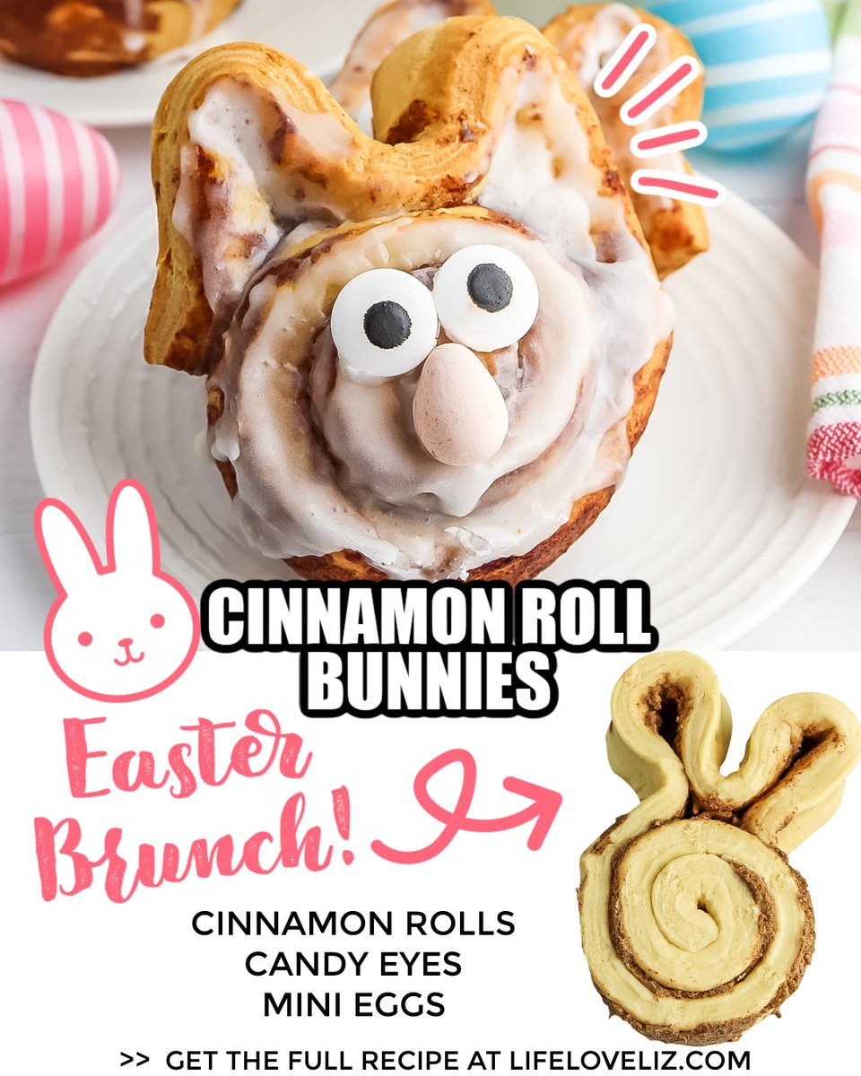 LifeLuvLiz's tweet photo. Delicious and fun Easter bunny cinnamon rolls made with canned cinnamon rolls. This easy recipe can be made in a jiffy for Easter brunch!

Get the FULL recipe >> https://t.co/ngXPmzPhnB https://t.co/L4xZQymiTZ