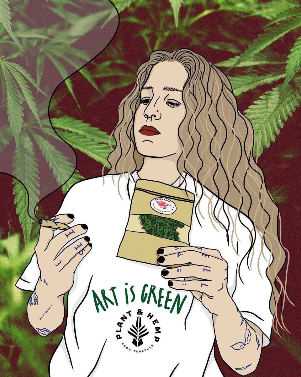 plantandhemp's tweet photo. “ART IS GREEN” by Elisa Rezende #FreeThePlant #GreenIsMyColor #HappyMonday 💚✌️ https://t.co/1hNb6qy23K