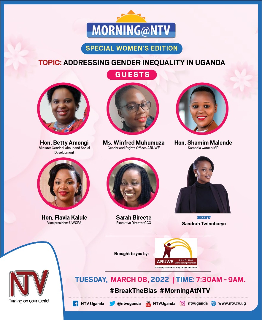 #MorningAtNTV will have a special women's edition tomorrow (Tuesday) to celebrate and recognise the contributions of women around the world and accelerate action towards gender parity #BreakTheBias 

Don't miss this conversation | TIME: 7:30am