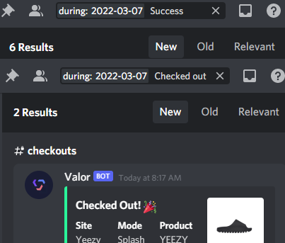 8 Checkouts. I Didn't get as many as I wanted but I'll work on it for the next drop... Bots: @tricklebot @ValorAIO @MEKRobotics Proxies: @ProxyHeavenio @WolvesProxy @PorterProxies Gmails: @VanishedIO @OnecIicks Server: @Sauceservers