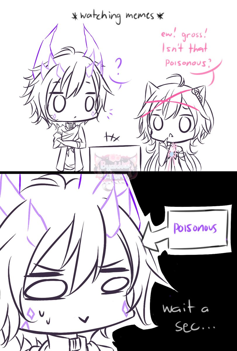 ByakkoKitora's tweet photo. just accidental insults with @DoomsTerror XD
#Vtuber #VTuberEN #PHVtuber #comic #KitorART https://t.co/9aD6f8FlQl
