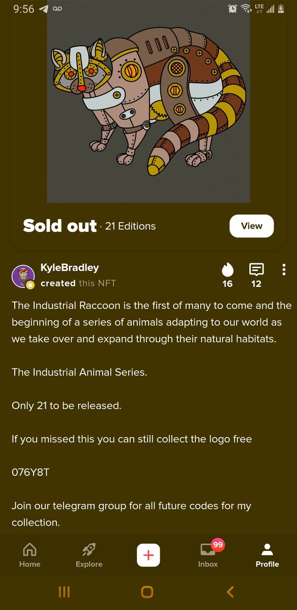 INDUSTRIALANMLS's tweet photo. This was dropped March 5th 2022 at 3pm est and sold out in 7 minutes!! Exclusively on @bubblehouse next drop today March 7th 2022 at 6pm EST #industrialanimalseries #canadiancollector #canadiannft #bubblehouse #bubblehousenfts https://t.co/ifuWRLC3qW