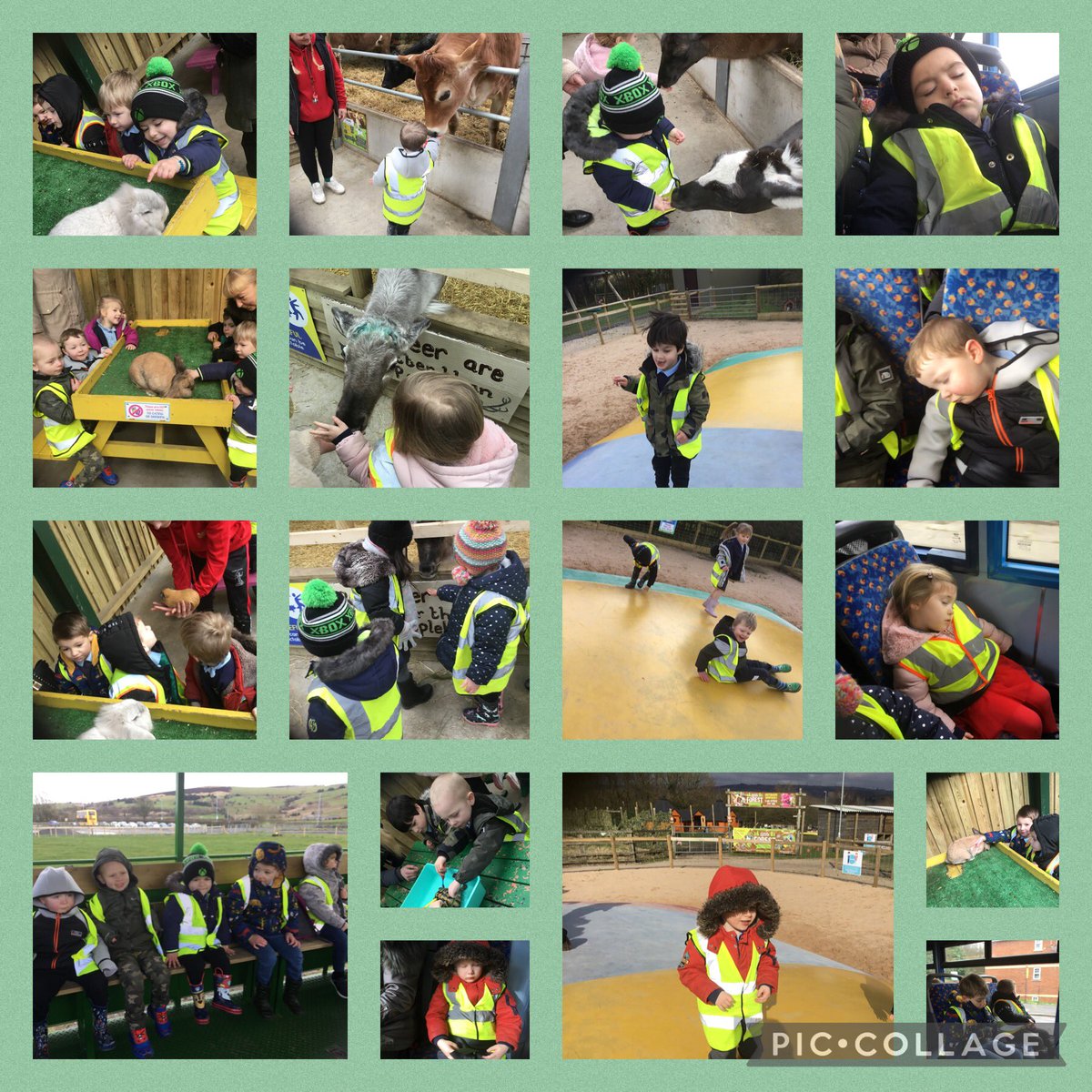 MrsAClare1's tweet photo. Great day at @Cockfields_Farm filled with lots of fun. We enjoyed feeding and petting the animals, there were lots of tired children on the journey home 😴😀 @KirkbrideMrs @Discovery_Hyde https://t.co/68o1s9581K