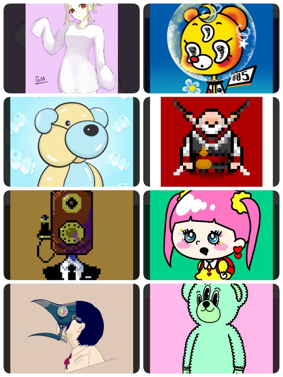 tuki0w0_NFT's tweet photo. 最近お迎えできた作品や企画で頂いた作品を紹介☺🎉

飾れる場所も購入したいな〜🥺

ﾘﾌﾟ欄にｱｶｳﾝﾄ貼るので是非ｸﾘｴｲﾀｰさんたちの所まで見に行ってください素敵な作品いっぱいです🏃💨

よければ皆さんのｵｽｽﾒｸﾘｴｲﾀｰさんも教えてもらえたら嬉しいです🙇 https://t.co/KXoadPI8TB