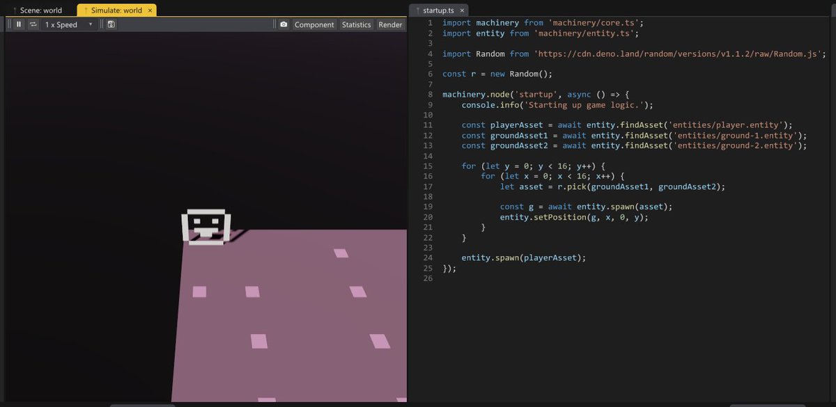 Highlighting #TheMachinery community today! @CELPHASE shows us A little proof of concept of a roguelike, using a WIP JS plugin that is written in #rustlang : See more>>
instagram.com/p/CaF7BzEP8VO/…