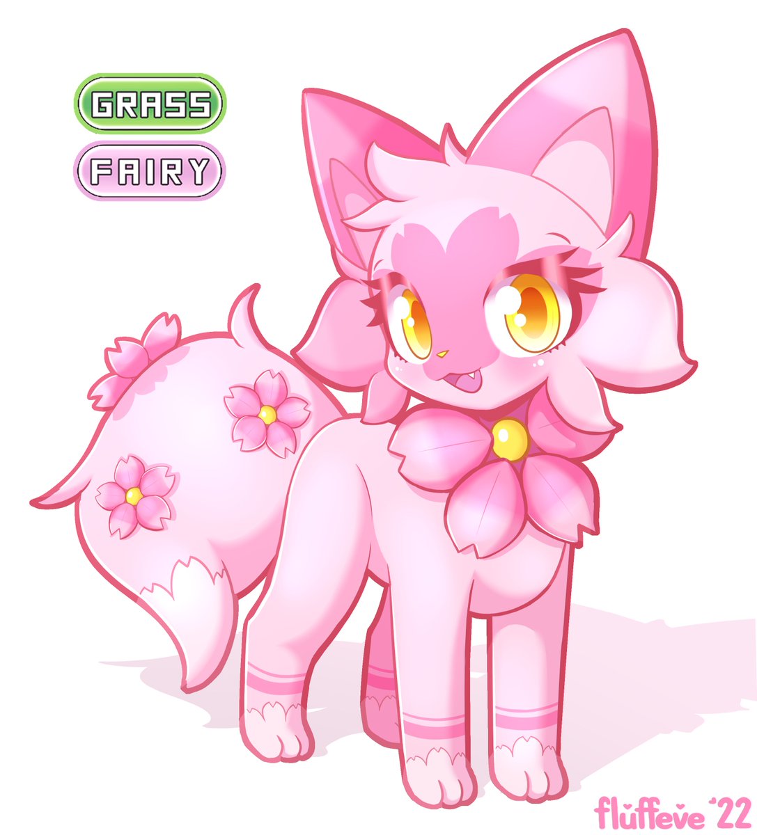 fluffeve's tweet photo. Cherry Blossom Sprigatito! 🌸 https://t.co/MhQtGP97NU