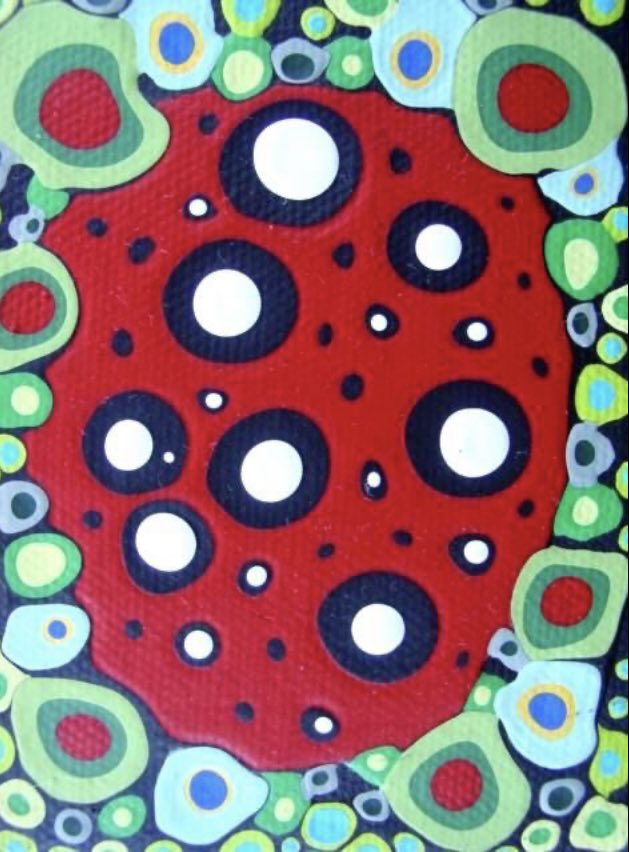 JohnFMetcalf's tweet photo. Micro acrylic paintings 3x5” https://t.co/Uta2y3XJSL