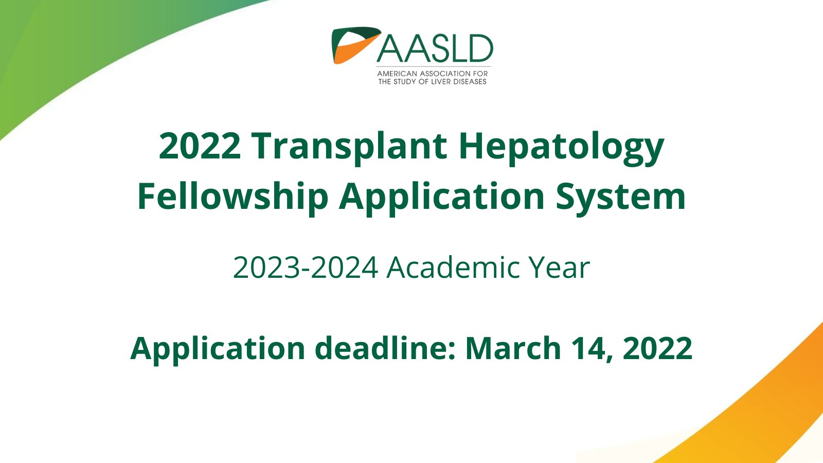 AASLD on Twitter "The application deadline for the Transplant