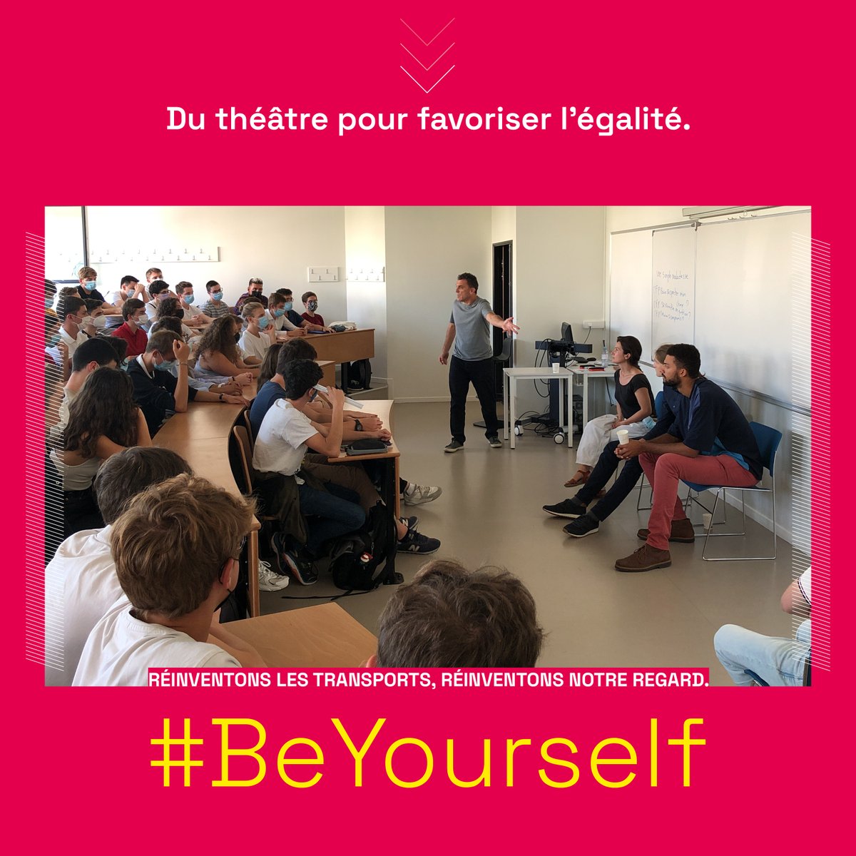 Estaca_twit's tweet photo. Jeudi 10 mars, c’est la Journée de la Diversité à l’ESTACA !
La diversité et l’inclusion favorisent l’innovation, la créativité, la meilleure performance des équipes, c’est pourquoi l’ESTACA propose une journée dédiée.
#diversite #inclusion #TeamEstaca #BeYourself https://t.co/pb9YcIqhPD
