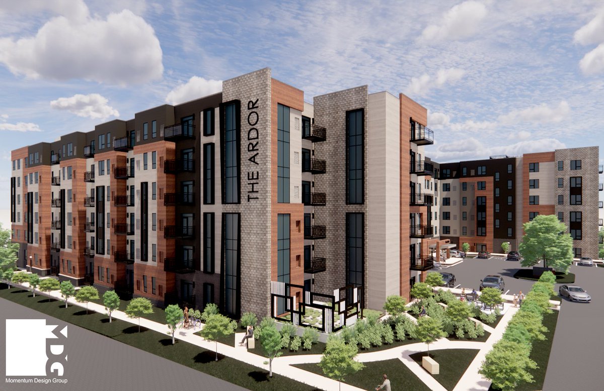MDGArch's tweet photo. Targeting a spring 2024 completion, The Ardor in Bloomington, MN is a 242-unit market rate apartment building that has been in the works since 2019.
#mdgarch #mdginteriors #rendering #TheArdor #Bloomington #BloomingtonMn #MNArch #architecture #interiordesign #ScupltureGarden https://t.co/6JS6u7fA3b