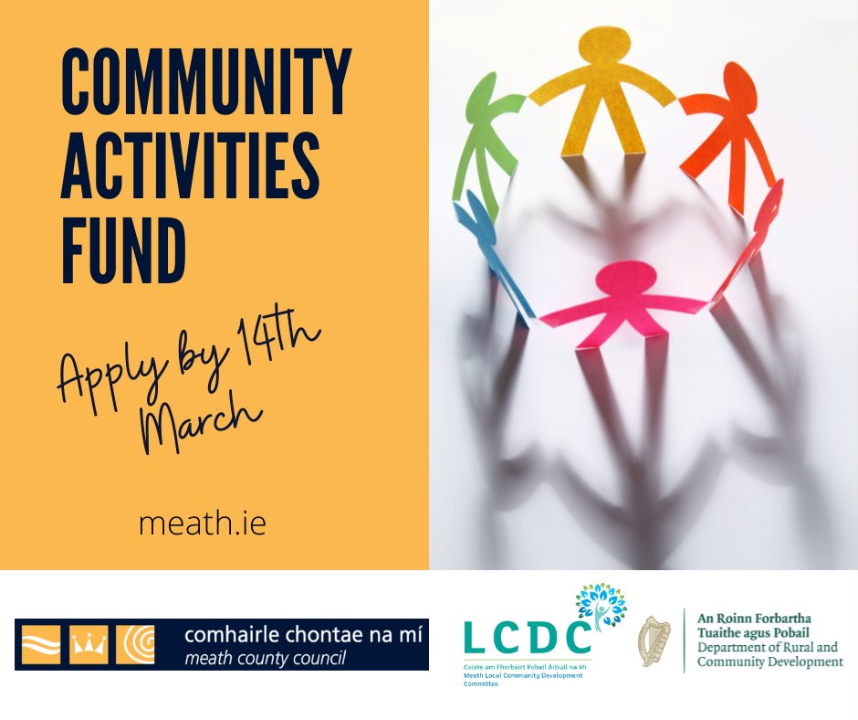 CLOSING MONDAY 14TH MARCH AT 5PM!

Community Groups - Would you like help paying your costs?  

Apply for a Community Activities Fund which provides funding to communities, local groups and clubs.

See  bit.ly/MCC-CAP
