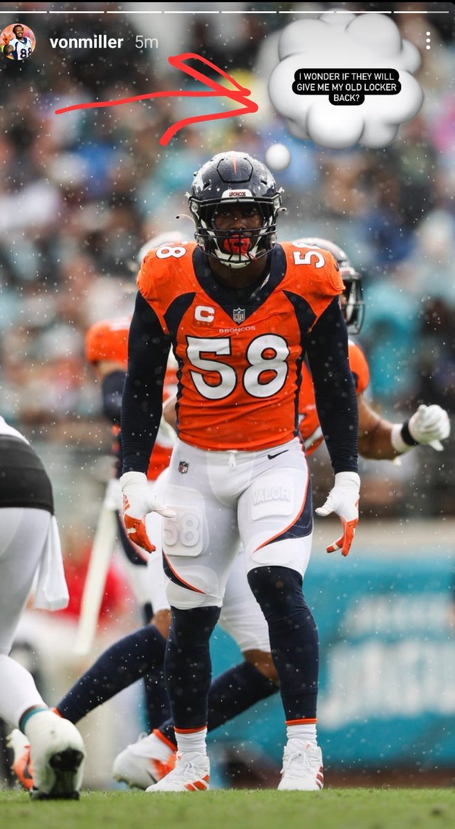 AllbrightNFL's tweet photo. Von Miller's Instagram is interesting this AM... https://t.co/6MexCvlm1Z