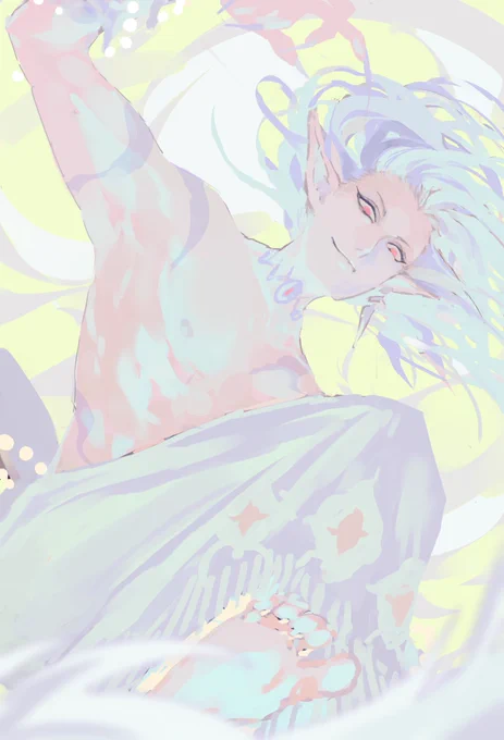 ゆめかわ色を目指した絵 