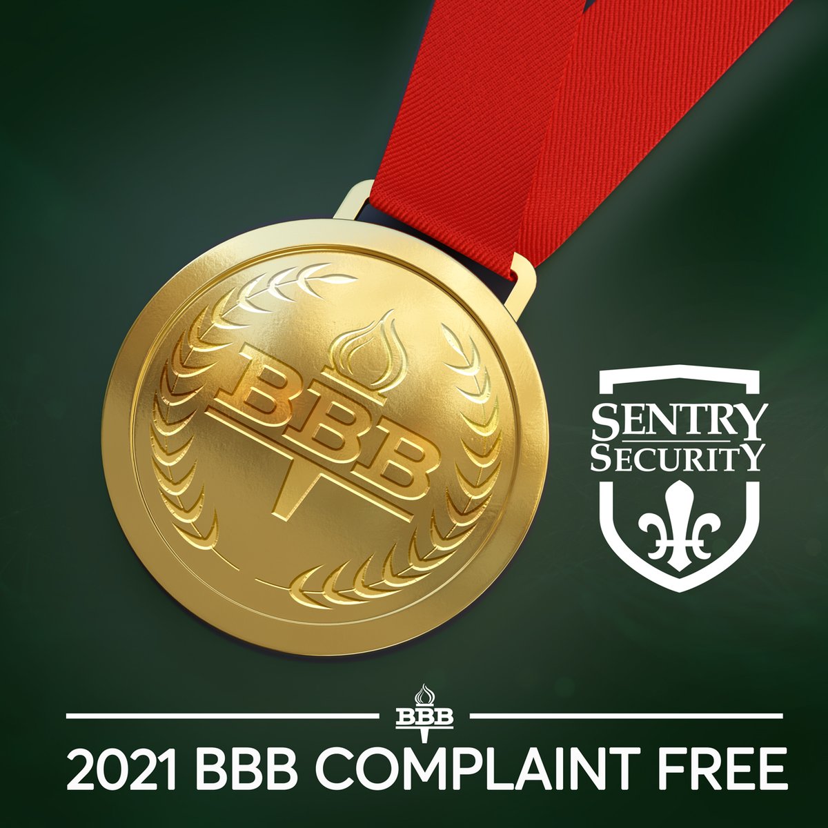 sentrysecurity's tweet image. Sentry Security is proud to receive the 2021 BBB Complaint Free Award!
If you would like to let others know of your excellent customer experience, leave us a review on our official BBB Page: 
bit.ly/35xrYz8
#BBBcomplaintfree #customersatisfaction #security #surveillance