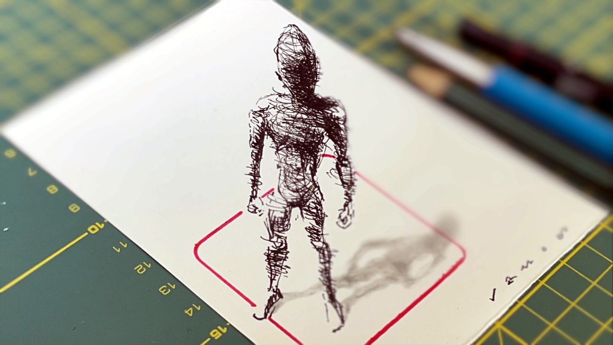 Scribbled 3D figure.. ---> youtu.be/4xirdp95TZ0